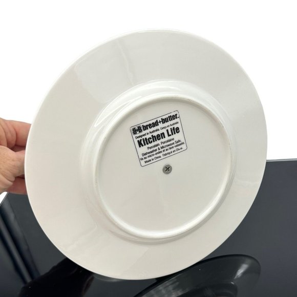 2 Tier Serving Tray White Porcelain Wood Bread and Butter Australia Farmhouse - Picture 7 of 12